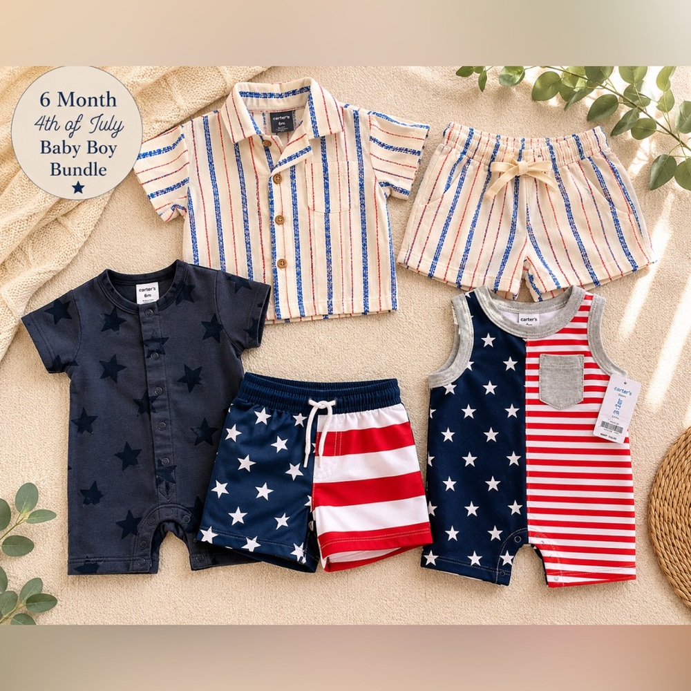 6M Baby Boy 4th of July Bundle 🇺🇸 Carter’s • OshKosh • Old Navy